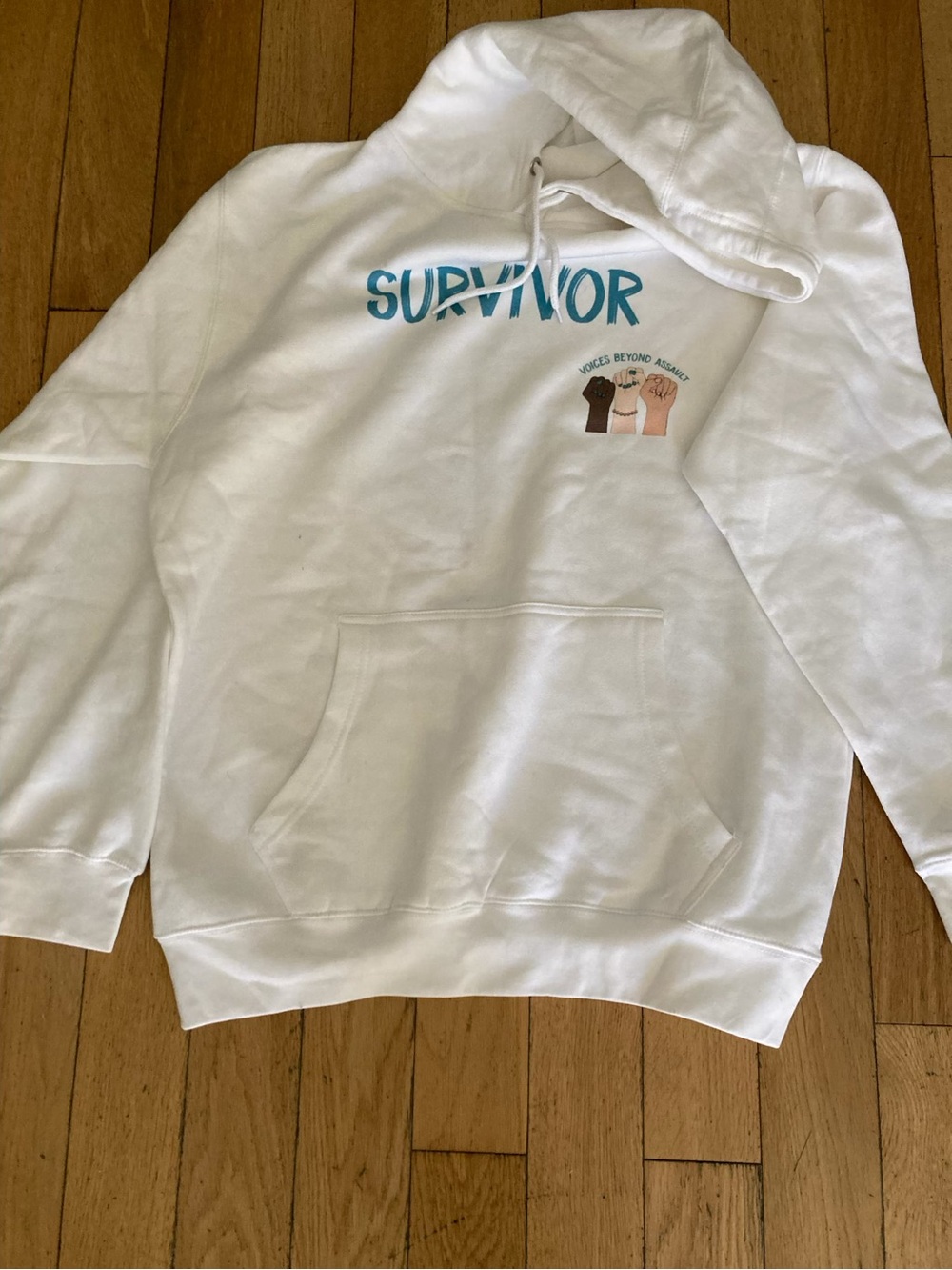 Survivor White Graphic Hoodie - Unbranded